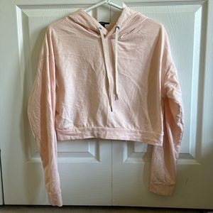 Pink cropped hoodie